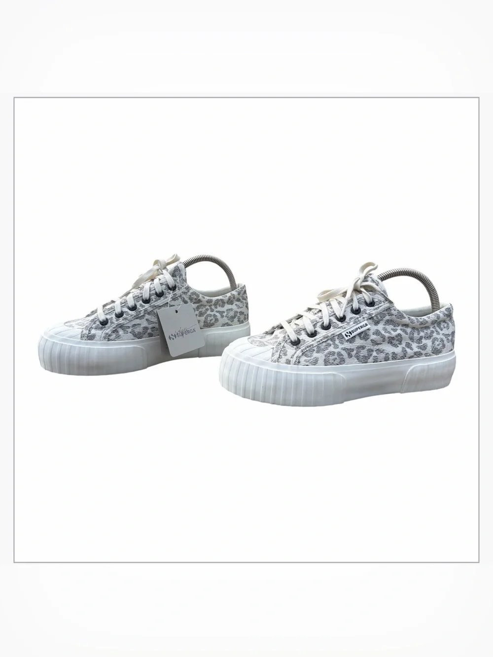 Superga 2631 Stripe Platform Jacquard Animalier Sneaker Women Sz 41 US 9.5 NWT